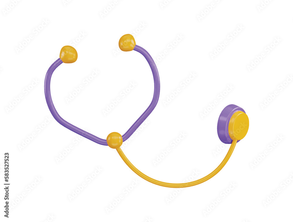 stethoscope icon with 3d vector icon illustration transparent element stethoscope icon with 3d vector icon illustration transparent element