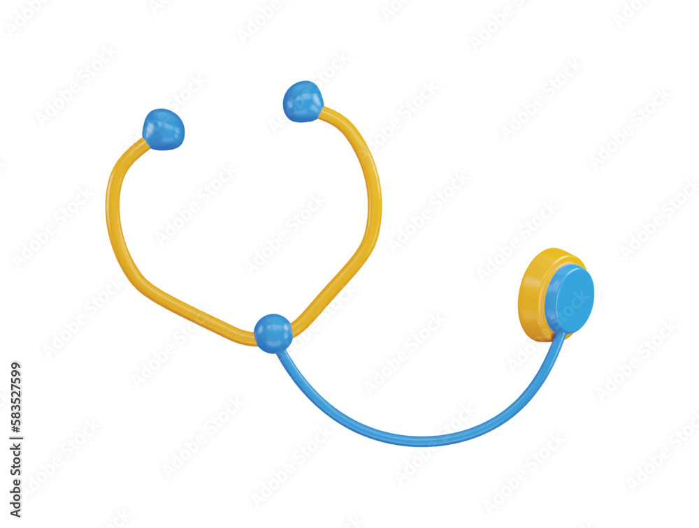 stethoscope icon with 3d vector icon illustration transparent element stethoscope icon with 3d vector icon illustration transparent element