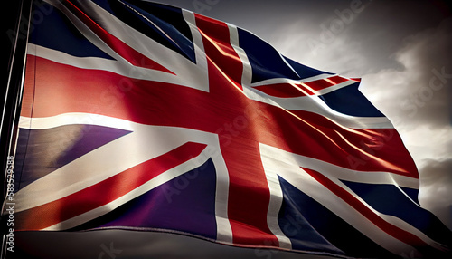 British Flag Swinging in the wind