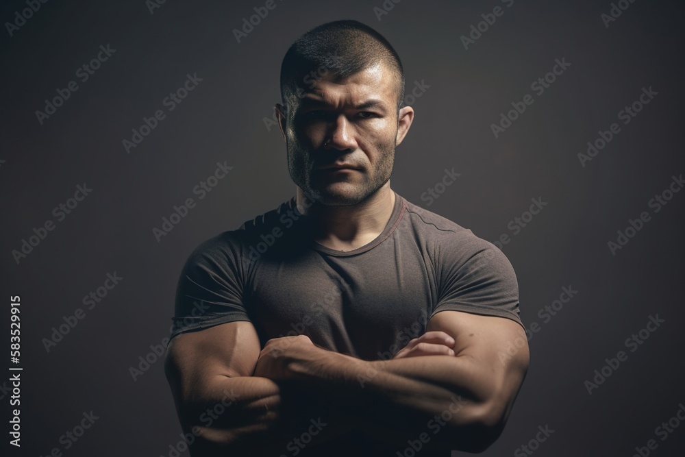 Bodybuilder MMA boxe martial art crossfit fighter male gym sports coach