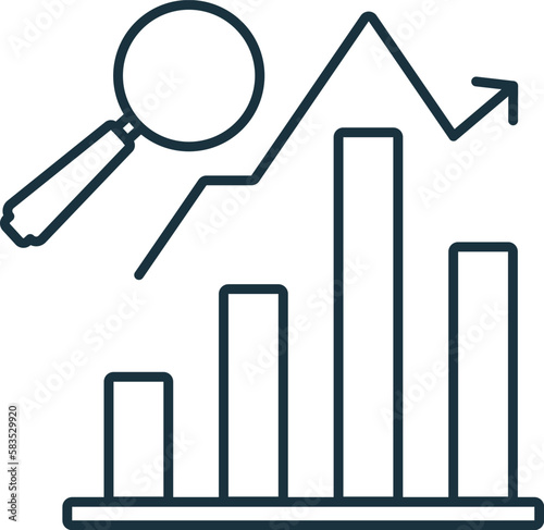 Trend line icon. Colored element sign from marketing collection. Flat Trend outline icon sign for web design, infographics and more.