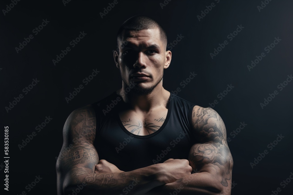 Bodybuilder MMA boxe martial art crossfit fighter male gym sports coach