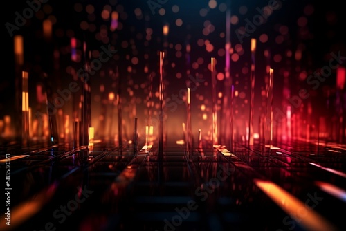 Digital Neon Glow: Abstract Light Background Illustration