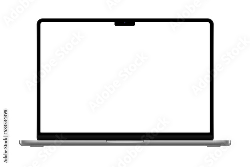 laptop with screen on transparent background. Vector illustration