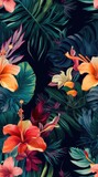 Floral pattern texture wallpaper, made with generated ai