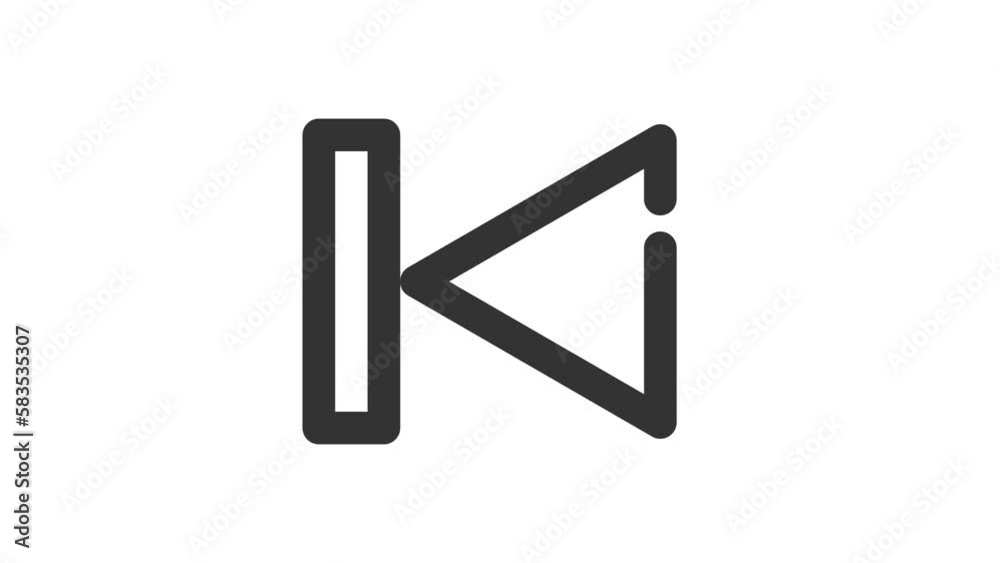 Back Button on white background, animated icon.
Back Button on white background, animated icon.