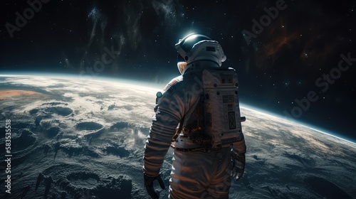 astronaut in deep space, made with generated ai © Interstellar