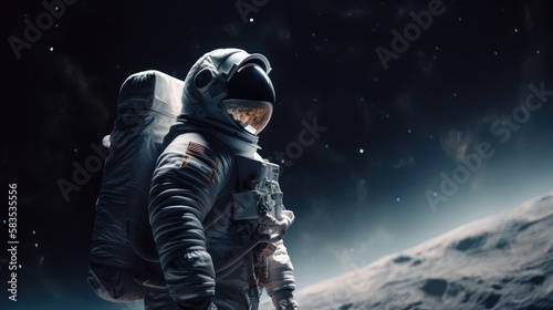 astronaut in deep space, made with generated ai