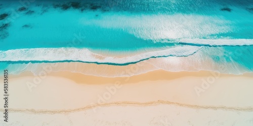 beautiful waves and a beautiful beach in the tropics made with generative ai