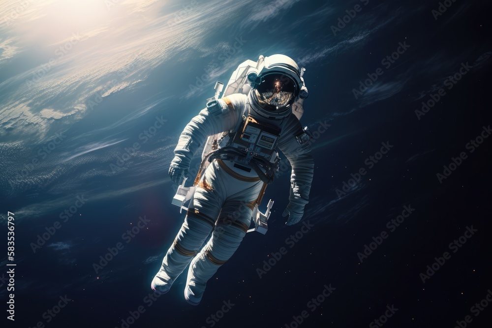 astronaut in deep space, made with generated ai astronaut in deep space, made with generated ai