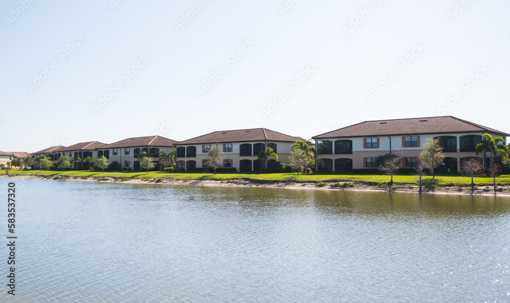 Obraz premium Luxury retirement condominiums in Bonita Springs, Florida