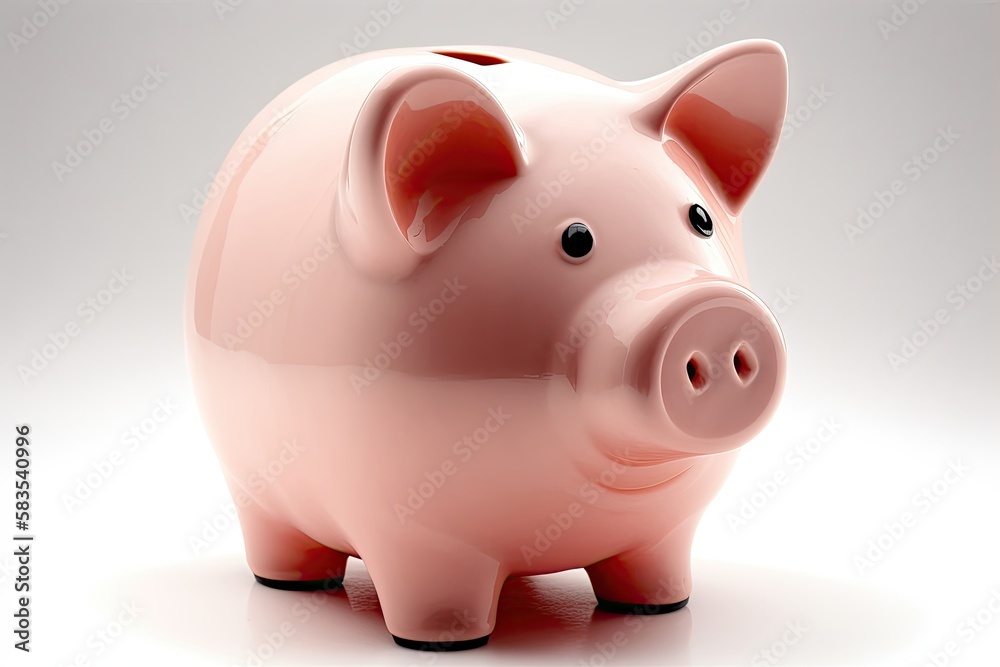 A golden piggy bank with a bright smile, inviting you to save and invest your money wisely. Generated by AI.
