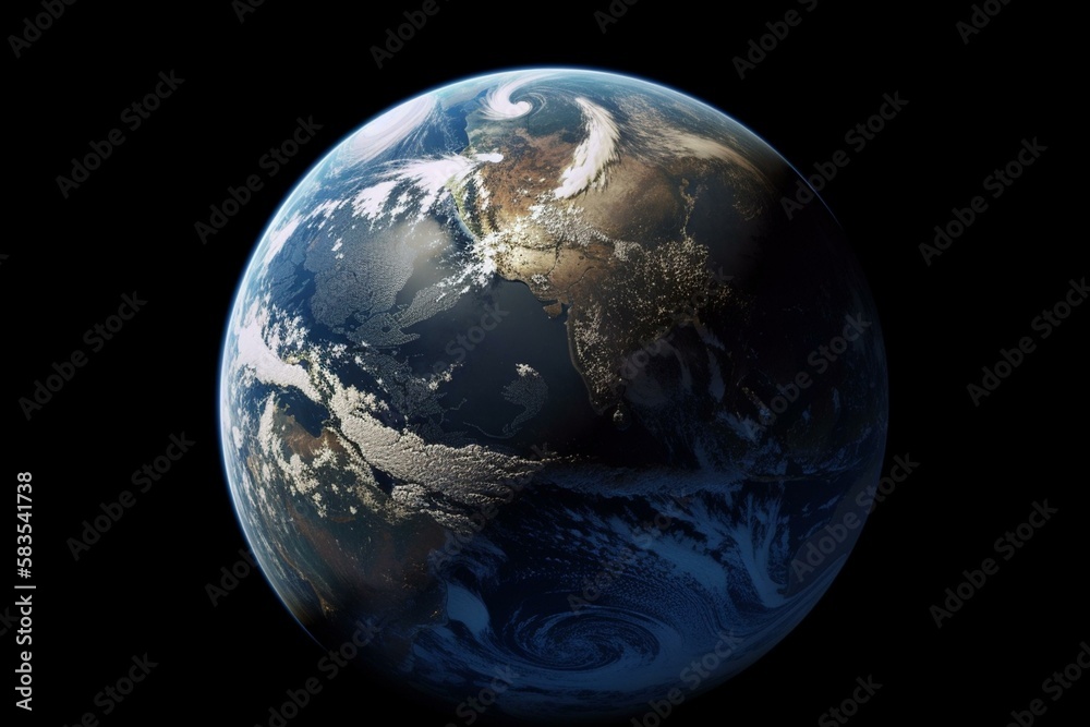 planet Earth, macro Generative AI planet Earth, macro Generative AI