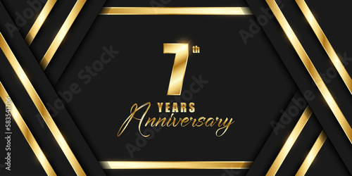 7th anniversary illustration background.