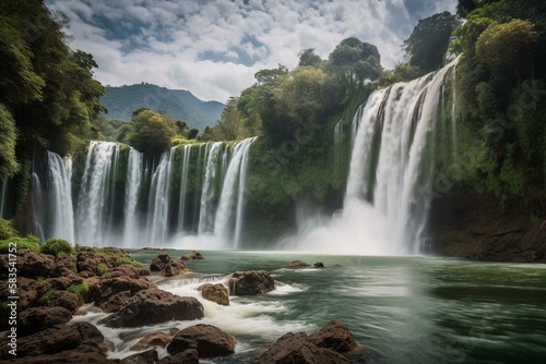 A breathtaking waterfall Generative AI © Катерина Євтехова
