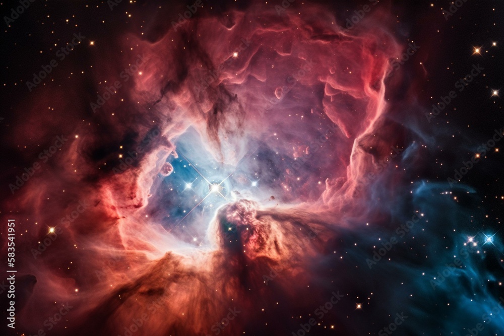 Fototapeta premium The Orion Nebula Generative AI