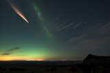 A comet streaking across the sky Generative AI