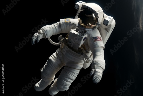 An astronaut floating in space Generative AI
