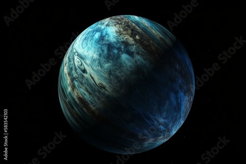 An animated gif of a rotating planet Generative AI photo
