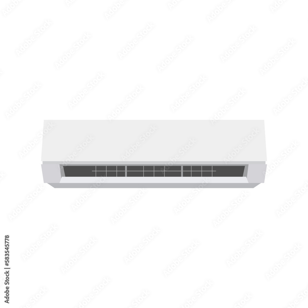 air conditioner flat design vector illustration isolated on white background. air conditioner flat design vector illustration isolated on white background.