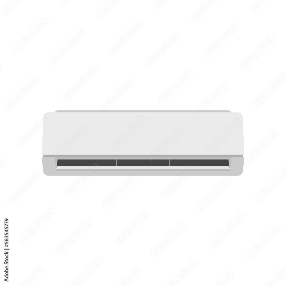 air conditioner flat design vector illustration isolated on white background. air conditioner flat design vector illustration isolated on white background.