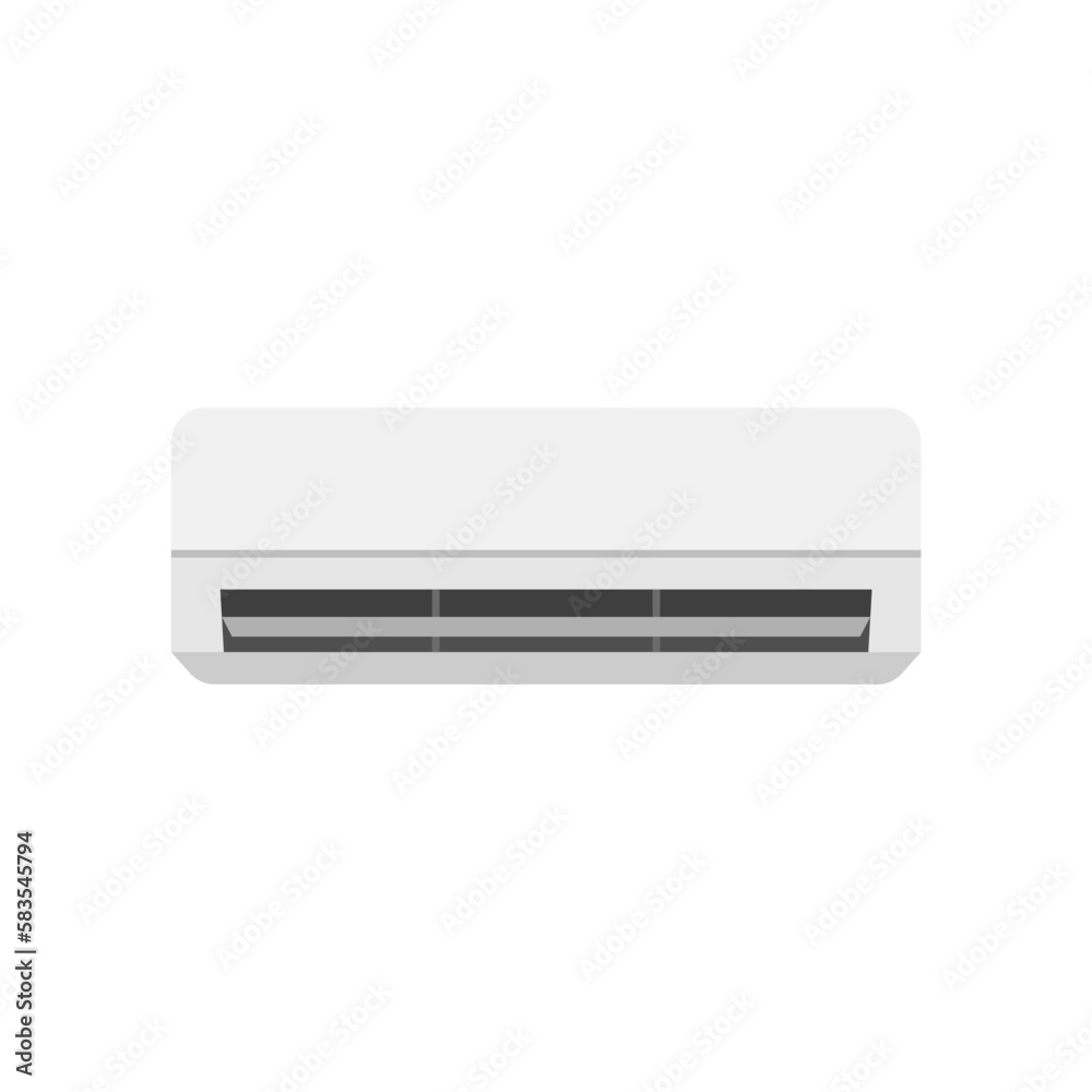 air conditioner flat design vector illustration isolated on white background. air conditioner flat design vector illustration isolated on white background.