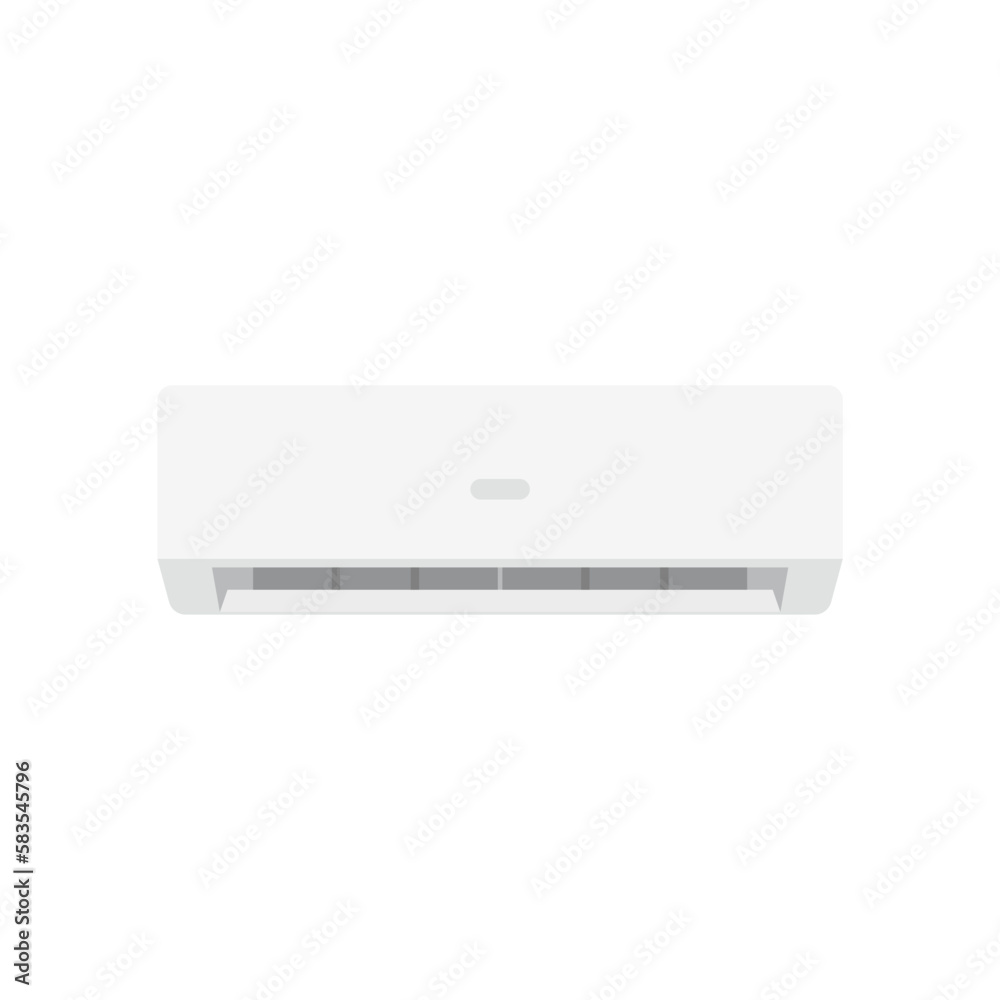 air conditioner flat design vector illustration isolated on white background. air conditioner flat design vector illustration isolated on white background.