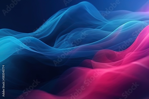 Blue pink blur abstract background, Generative AI