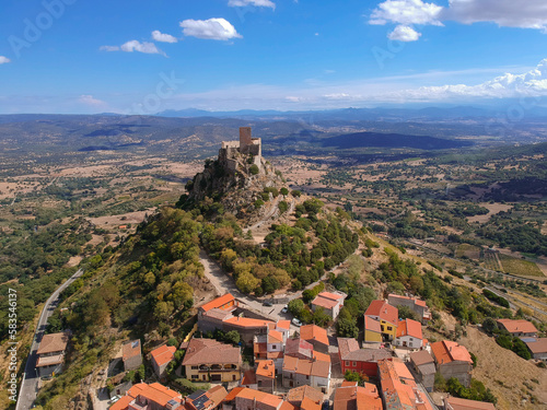 The Burgos fortress on the hill, Sardinia, Italy