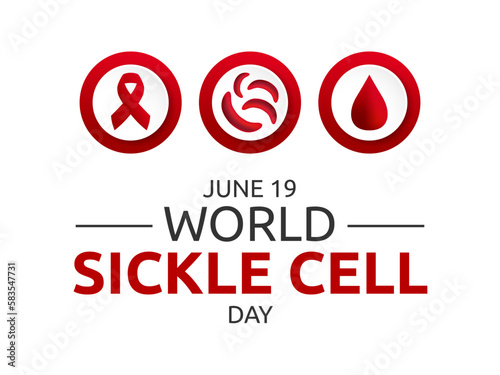 Free Download World Sickle Cell day observed illustration on June 19th worldwide. Sickle blood Cell day design - GFXLoad
