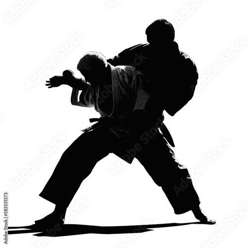 karate, judo, kung fu, kempo, ikido, jiu jitsu, box, taekwondo, kendo, silhouette, sport, vector, black, illustration, player, people, run, running, body, sports, ball, soccer, generative ai photo