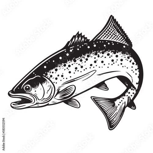 black and white fish