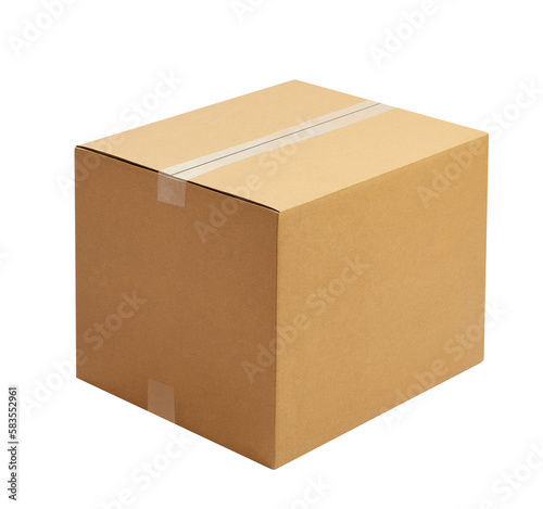 box package delivery cardboard carton packaging isolated shipping gift container brown send transport moving house relocation png file © Lumos sp