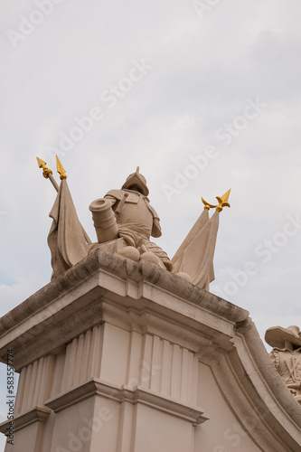 Photography antique gargoyle reconstructed baroque castle of bratislava now national museum
