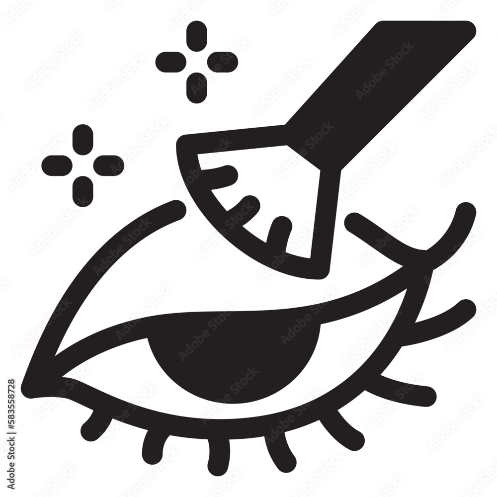 eyeshadow icon illustration - obrazy, fototapety, plakaty 