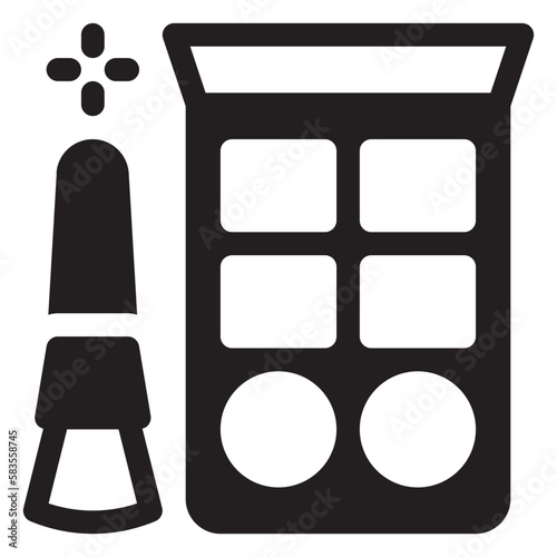 eyeshadow color icon illustration