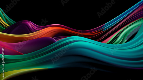 multi color abstract silk waves background