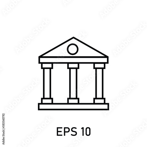 illustration of prosecutor's building or state palace stroke eps 10 © Fathurrohman