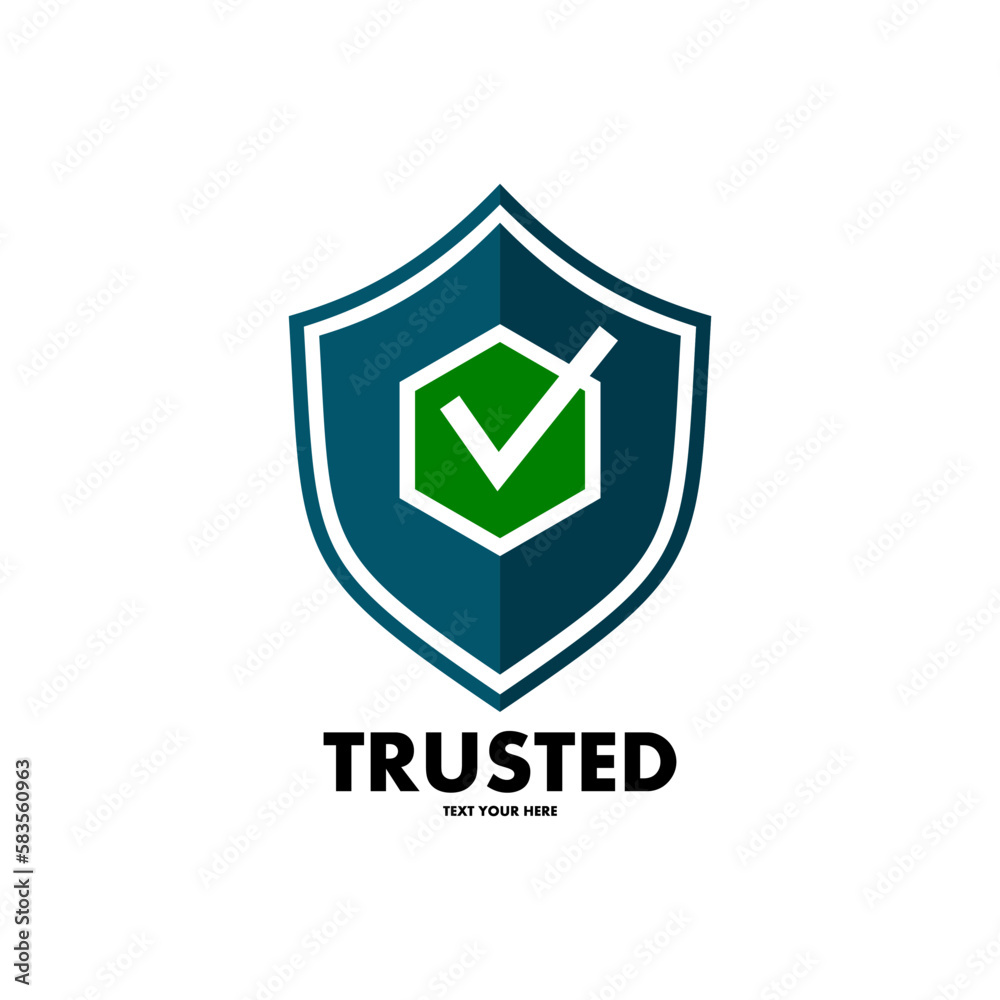 Trusted design logo template illustration Trusted design logo template illustration