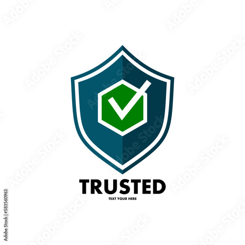 Trusted design logo template illustration