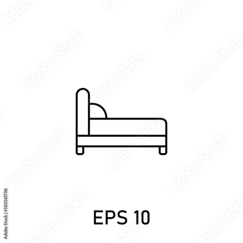 iconbed rest furniture home living stroke editable eps 10