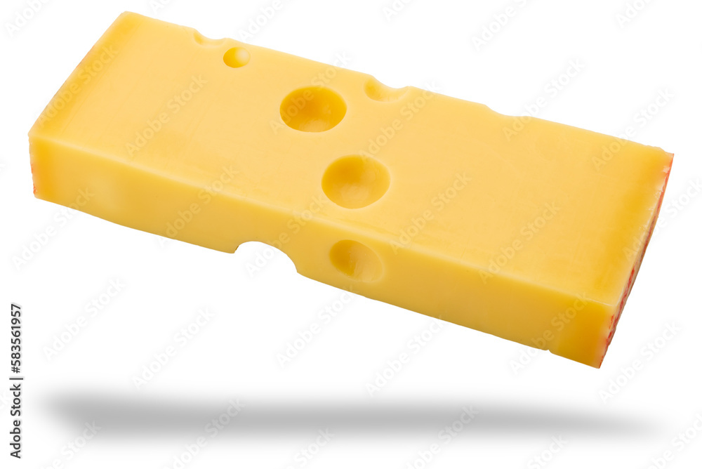Emmentaler cheese slice typical swiss cheese Stock Photo Adobe Stock