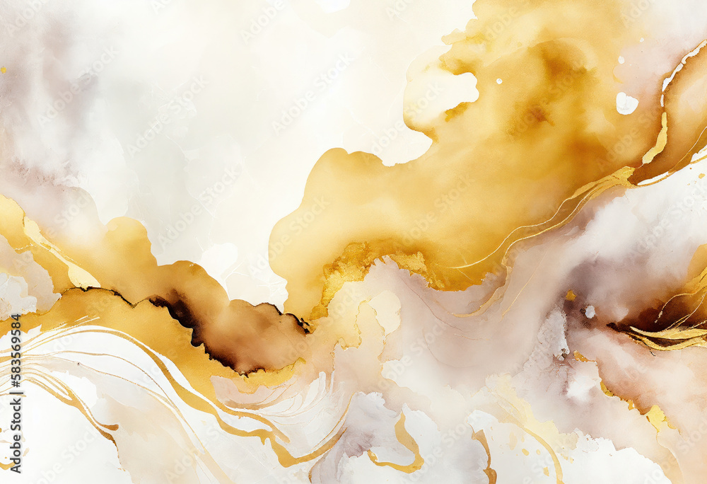 Gold Marble Texture Background, Abstract Backdrop, Generative AI