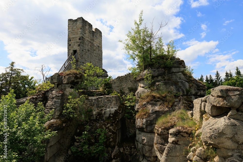 Closeup shot of ancient ruins in Waldershof, Germany