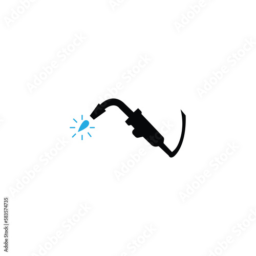 Acetyline logo vector welding icon.