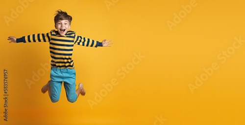 Cute Kids Jumping for Joy o...