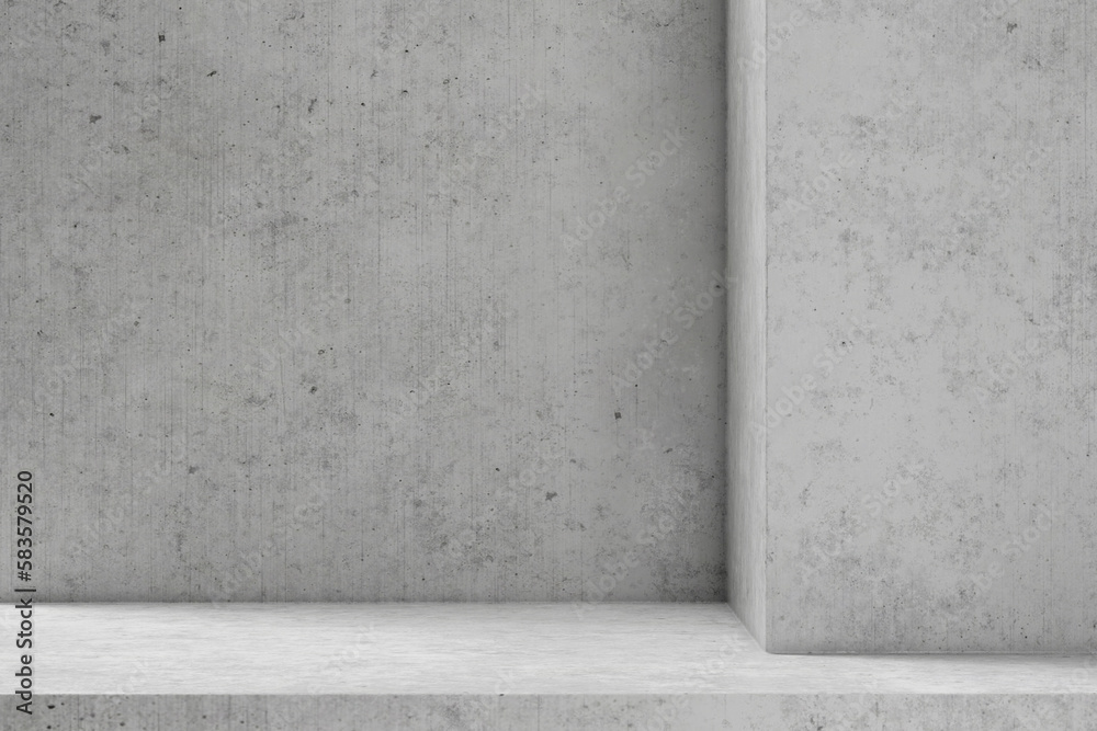 Concrete podium is a marketing tool that uses a physical podium made of Concrete to showcase a product or service. 3d render. Concrete podium is a marketing tool that uses a physical podium made of Concrete to showcase a product or service. 3d render.