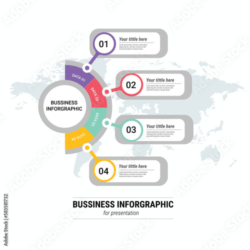 inforgraphic business template colorful graphic elements Timeline design for presentation © Expression