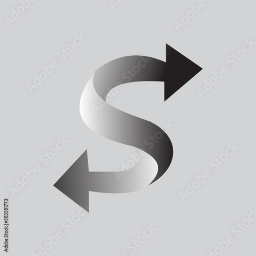Abstract logo design with a S letter.