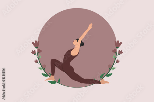 women practicing low lunge pose,yoga poses